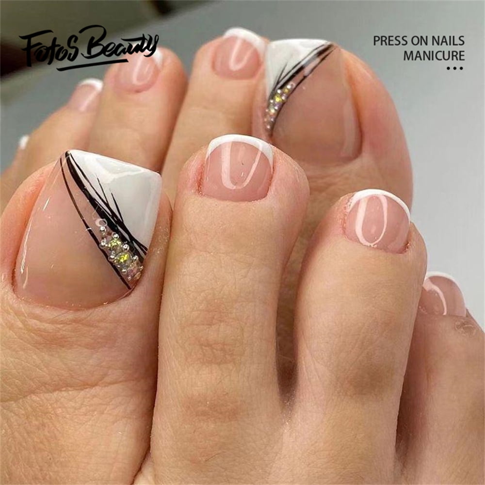 600PCS Fake Foot Nail Tips For Nail Extension Design DIY False Toe Nails  Full Cover fake nails