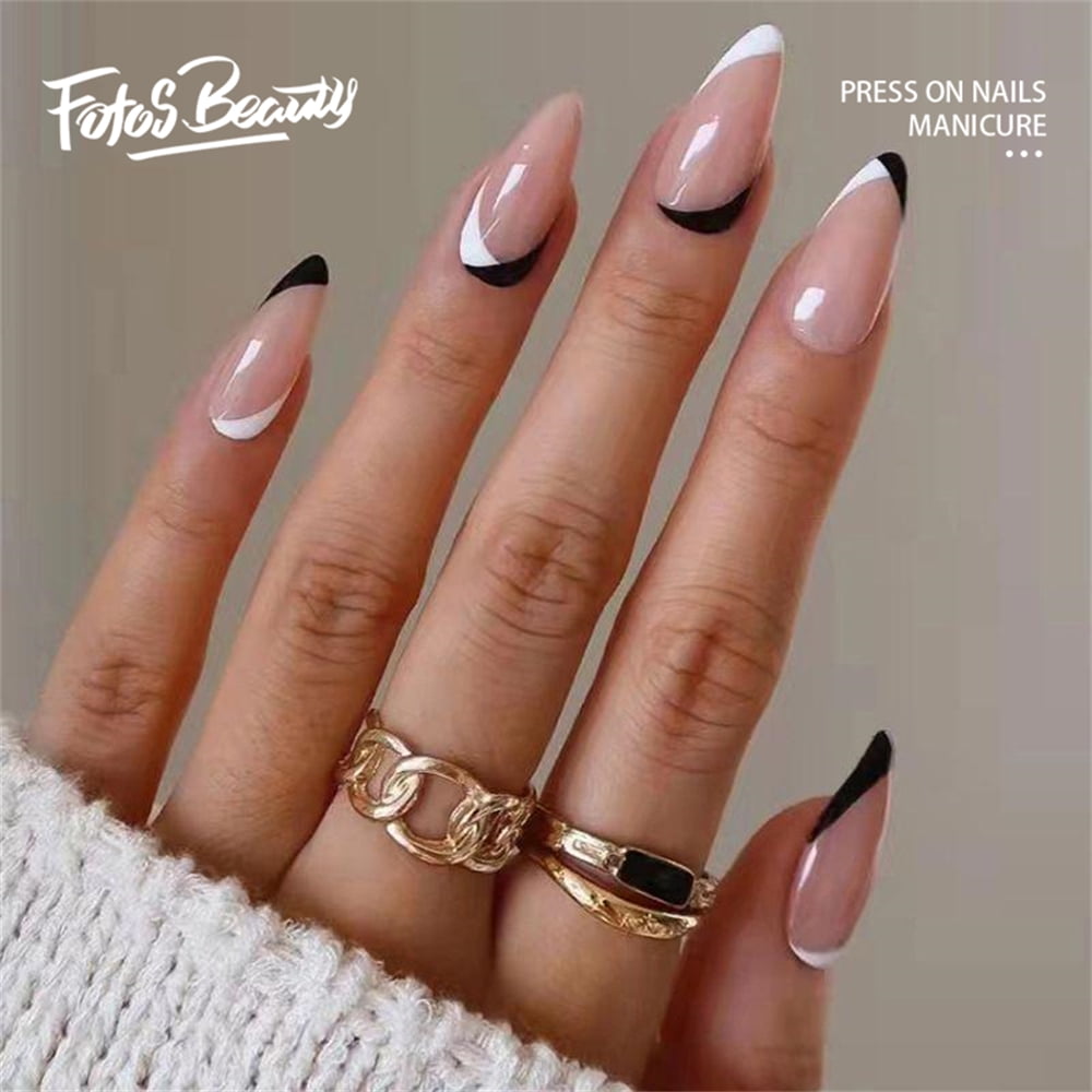 French Fashion Nail Decoration Candy Color Fake Nails Long Round