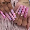 thumbnail image 1 of Fofosbeauty 24 pcs Long False Nails, Press-on Nails Designs 2023, Girl Sparkle Lights, 1 of 8