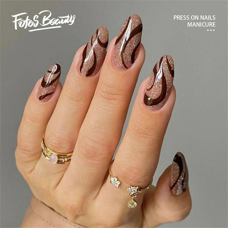 Fofosbeauty 24 pcs Long False Nails, Press-on Nails Designs 2022
