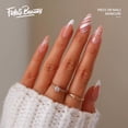 thumbnail image 1 of Fofosbeauty 24 pcs Medium False Nails, Press-on Nails Designs 2022, Christmas Almond French Snow White, 1 of 9