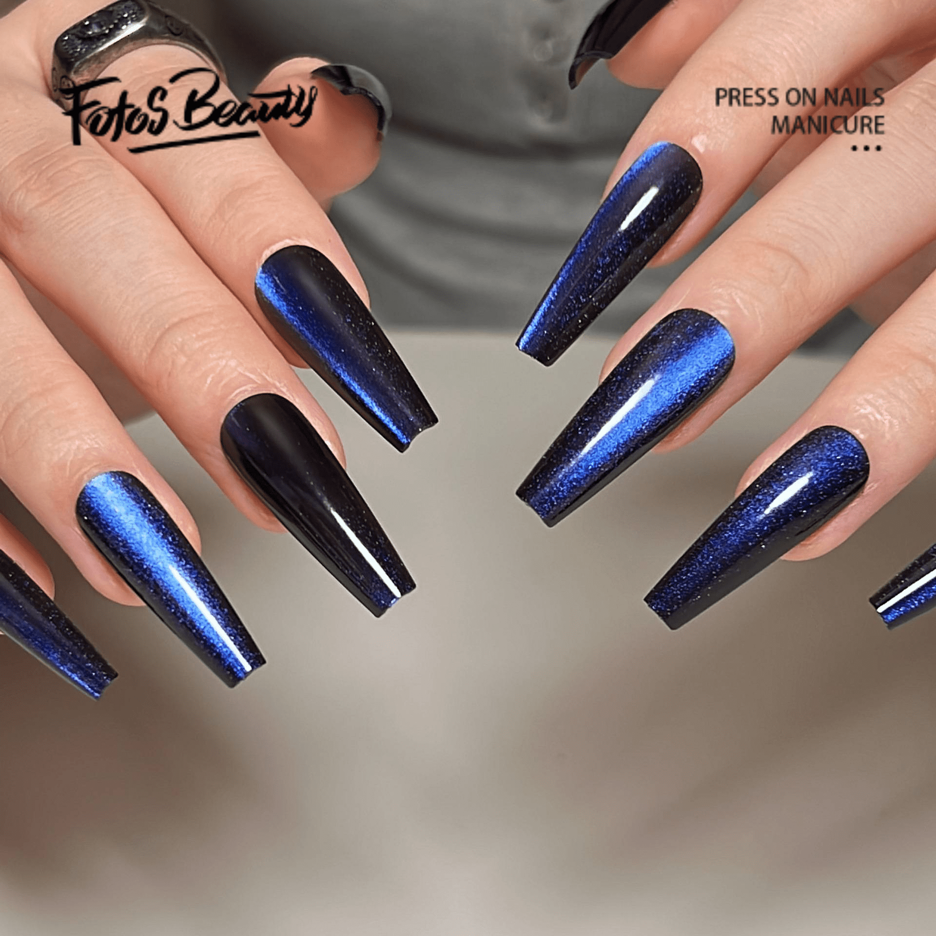 Amazon.com: French Tip Press on Nails Black Fake Nails Coffin False Nails  Medium Acrylic Nails Glitter Stick on Nails Black Nail Tips Full Cover  Glossy Artificial Nails with Waves Designs Cute Glue
