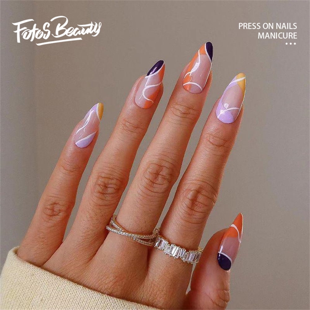 almond nails designs summer