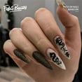 thumbnail image 1 of Fofosbeauty 24PCS Fake Press on Nails Long Stiletto Fake Nails for Girls Women, Matte B&W with Chinese and Dragon, 1 of 10
