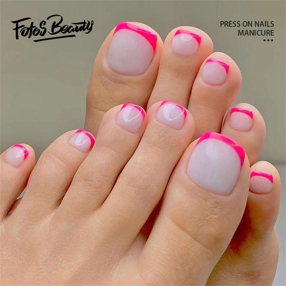 Amazon.com: RODAKY Press on Toenails for Women Gray-Silver Sparky False Nail  for Toe Full Cover Fake Toenail Fashion Nails Artifical Toenails Acrylic Foot  Nail Tips 24Pcs : Beauty & Personal Care