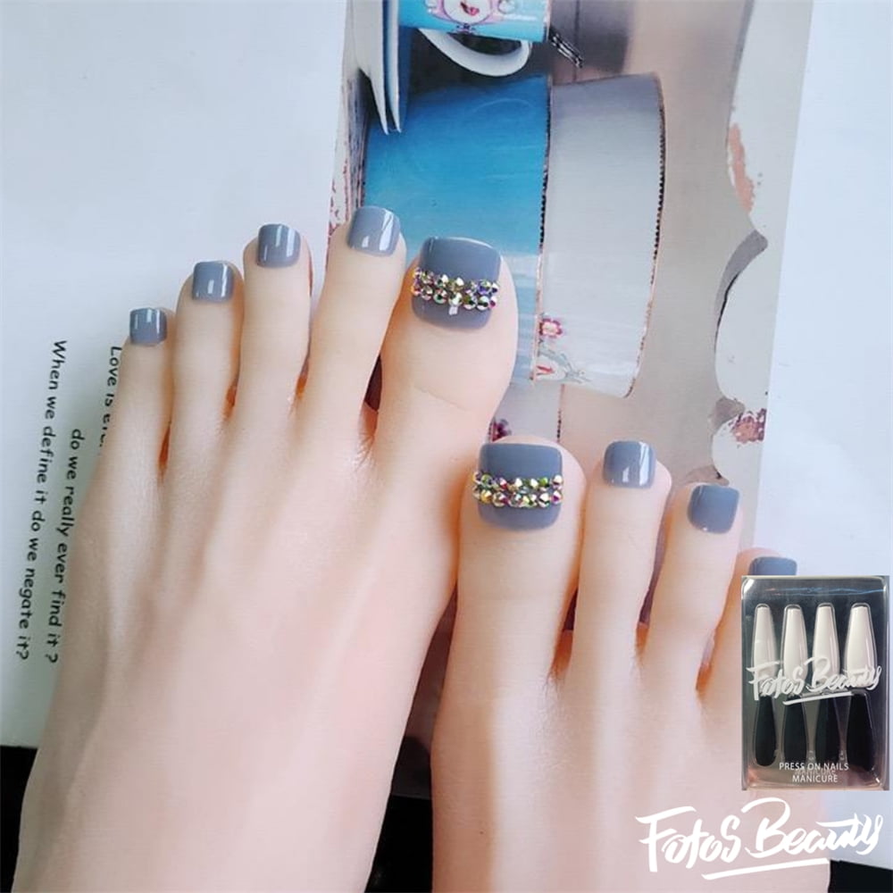 White Acrylic Square Press On Toe Simple Acrylic Nails For Girls  Articficial Candy Macaron Colors False Toenails From Blueberry14, $22.11 |  DHgate.Com