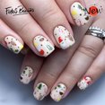 thumbnail image 1 of Fofosbeauty 24pcs Press on Nails, Square Tip Nails, Christmas Fake Nails, Full Cover Acrylic Nails for Girls Kids, Square Snowflake Christmas Tree White, 1 of 8