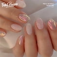 thumbnail image 1 of Fofosbeauty 24pcs Press on False Nails Tips, Square Fake Acrylic Nails, Round Aurora Glitter, 1 of 8