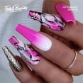 thumbnail image 1 of Fofosbeauty 24pcs Press on False Nails, Coffin Fake Acrylic Nails, Purple Marble, 1 of 9