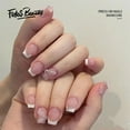 thumbnail image 1 of Fofosbeauty 24pcs Press on False Nails Tips,Coffin Fake Acrylic Nails, French Riband Pink, 1 of 8