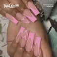 thumbnail image 1 of Fofosbeauty 24pcs Press on Nails Tips, Coffin Acrylic Nails, French Sparkling Heart Pink, 1 of 8