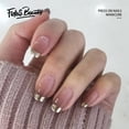 thumbnail image 1 of Fofosbeauty 24pcs Press on False Nails Tips,Square Fake Nails, Square French Gold Rim, 1 of 8
