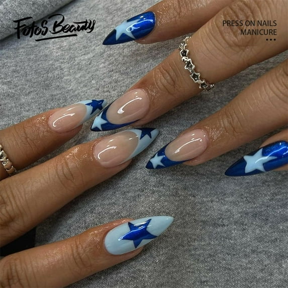 Fofosbeauty 24pcs Press on False Nails Tips, Stiletto Fake Acrylic Nails, Spar Leopard Print