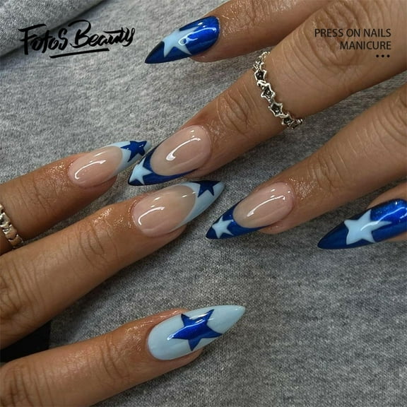 Fofosbeauty 24pcs Press on False Nails Tips, Stiletto Fake Acrylic Nails, Spar Leopard Print