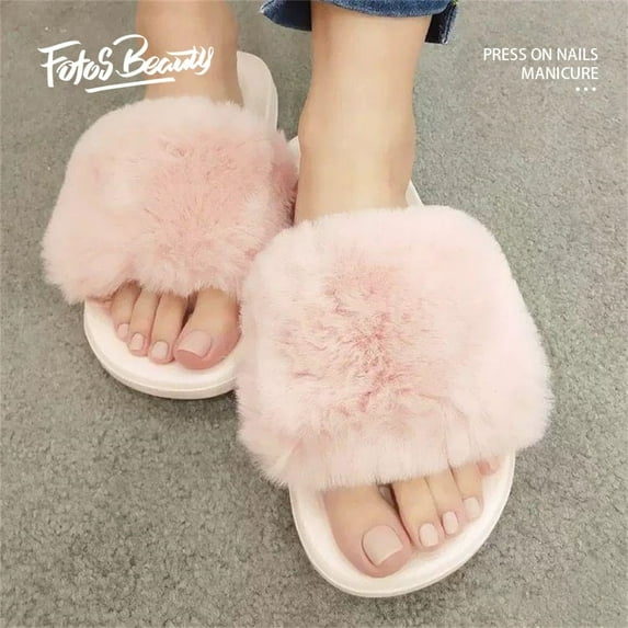 Fofosbeauty 24pcs Press on Nails Short Square Toe Nails Full Cover Fake Nails for Girls Women, Nude Toe Nails