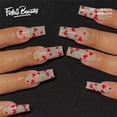 thumbnail image 1 of Fofosbeauty 24pcs Press on Nails for Gifts, 2024 Fake Nails Long Coffin Tips Design,Ruby in Cherries, 1 of 7