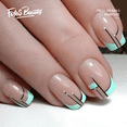 thumbnail image 1 of Fofosbeauty 24pcs Square Fake Press-on Nails for Girls Women,Geometric Lines, 1 of 9