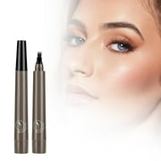 Fofosbeauty 3D Waterproof Microblading Eyebrow Pen 4 Fork Tip Tattoo Pencil, 2024 New 4 Stroke Microblading Eyebrow Pencil Natural Magic Eyebrow Pencil (Dark Brown)