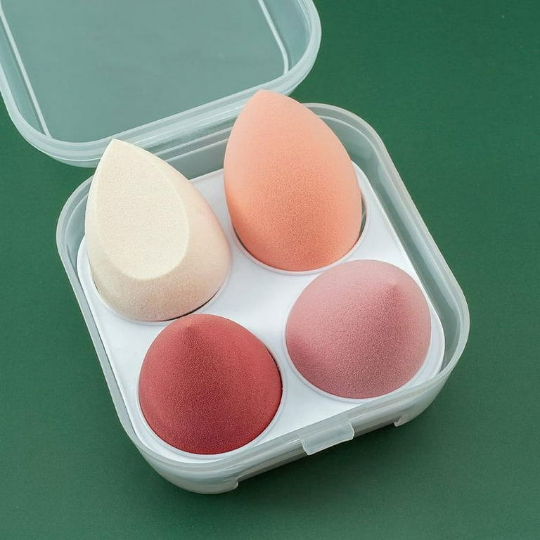 Fofosbeauty 4 Pcs Makeup Sponge Set, Makeup Egg for Liquid Foundation,  Creams, and Powders, Latex Free Wet and Dry Makeup Egg(Pink Series)
