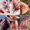 thumbnail image 1 of Fofosbeauty 6 Packs(144pcs) Christmas Nails, Press on Nails, Full Cover Acrylic Nails for Girls Women, Coffin Red White Simplicity Warm, 22, 1 of 10