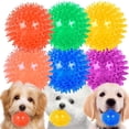 thumbnail image 1 of Xekoro Squeaky Dog Toy Balls (6 Colors) Puppy Chew Toys for Teething, Spikey Dog Balls for Medium, Large & Small Dogs, Durable Toys for Aggressive Chewers, 1 of 8