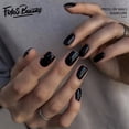 thumbnail image 1 of Fofosbeauty Christmas Nails 24pcs Press on False Nails Tips, Square Fake Acrylic Nails, Pure Black, 1 of 8