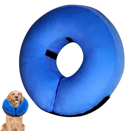 Xekoro Inflatable Dog Cone Collar after Surgery-Soft Adjustable Recovery Cone Collar for Dogs,Dog Donut Collar for Large Medium Small Dogs and Cats( with no Air Pump)