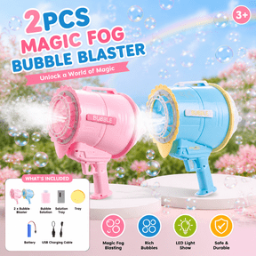 Fog Bubble Blaster Air Cannon Toys for Birthday Celebrations – Exciting Party Favor & Interactive Game Prop, Portable Bubble Maker for Create Unforgettable Memories with Family Gatherings