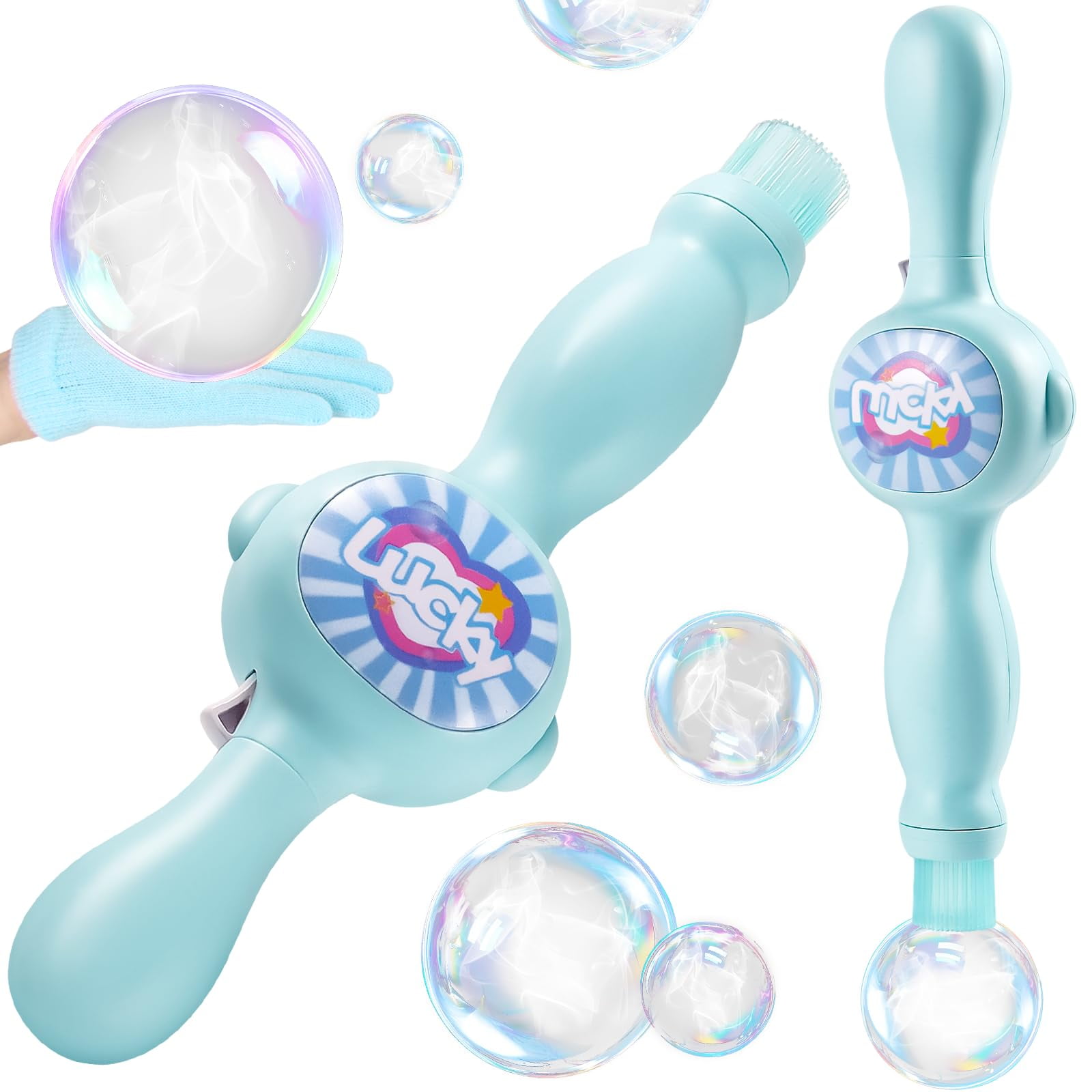 Fog Bubble Machine for Kids, Colorful Smoke Bubble Fog Machine, Elastic Bubble Fog Wand, Magic Interactive Fog Bubble Maker with Smoke, Birthday Boy Girl Gifts