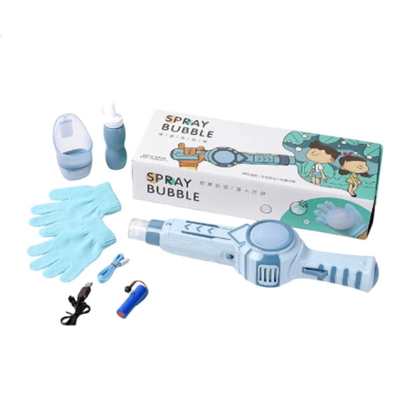 Fog Bubble Machine Rechargeable Automatic Electric Bubble Wand Producing Accessory Set for