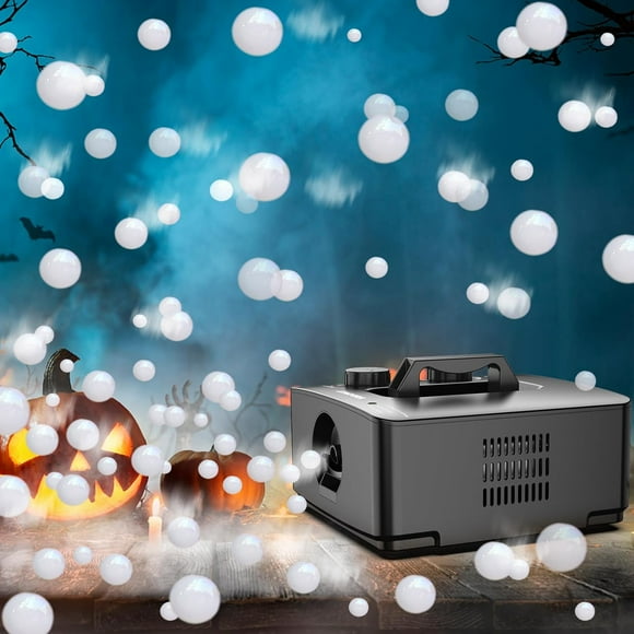 Fog Bubble Machine, No Spill Smoke Bubble Maker, 350W Bubble Fog Machine, 8000+ Fog Bubbles Per Minute, Smoke Bubbles Effect for Indoor Outdoor Halloween Holiday Wedding Birthday Party