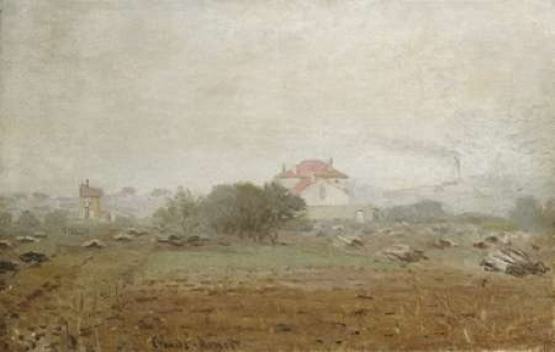 Fog - Effet de brouillard Canvas Art - Claude Monet (12 x 18)