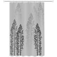 thumbnail image 1 of Fog Forest Grey Shower Curtain for Bathroom, Misty Jungle Pine Trees Plant Design Cloth Curtains Set, 72X72in, 1 of 5