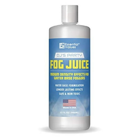 Fog Juice - Fog Machine Fluid | Medium Density (32 FL OZ / 1 Quart), MADE IN USA - Perfect for 400 Watt to 1500 Fog Machines, Produces Long Lasting Medium Density Fog for Water Based Foggers