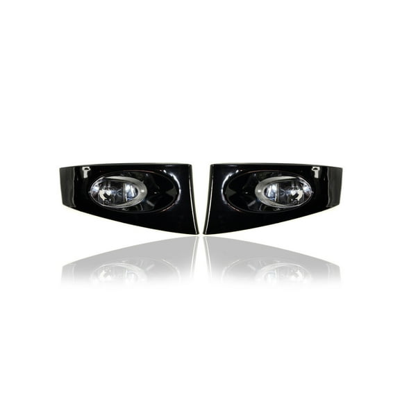 Fog Light Assembly - Compatible/Replacement for '07-08 Honda Fit - Matte Black - Pair, Left Driver + Right Passenger Set - 33901SLNA01ZB, 33951SLNA01ZB