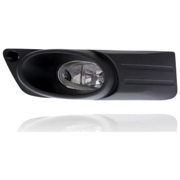 Fog Light Assembly - Compatible/Replacement for '12-14 Honda Fit - Factory Installed With Bracket & Black Plastic Surrounding Cover - Left Hand - Driver - 33952TK6A51