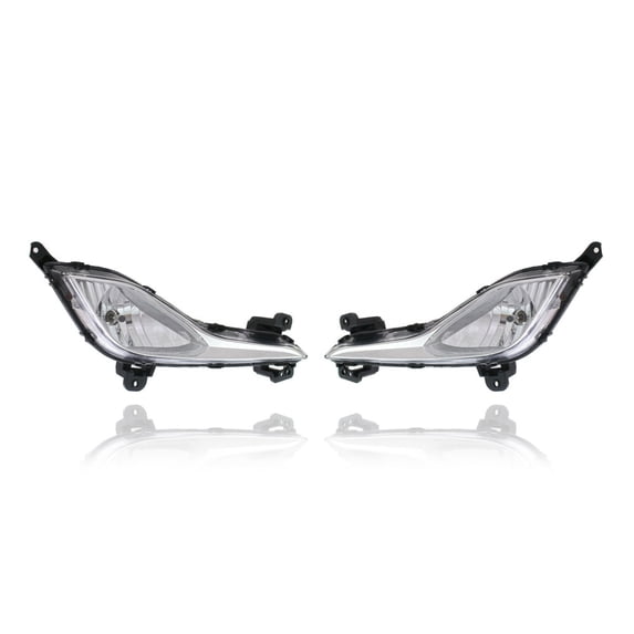 Fog Light Assembly - Compatible/Replacement for '13-17 Hyundai Elantra GT Hatchback - Pair, Left Driver + Right Passenger Set - 92202A5010, 92201A5010