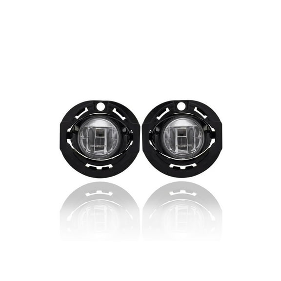 Fog Light Assembly - Compatible/Replacement for '20-22 Dodge Charger GT/RT/Scatpack Chrysler 300 - LED Round Projector - Pair, Left Driver + Right Passenger Set - 68466266AB