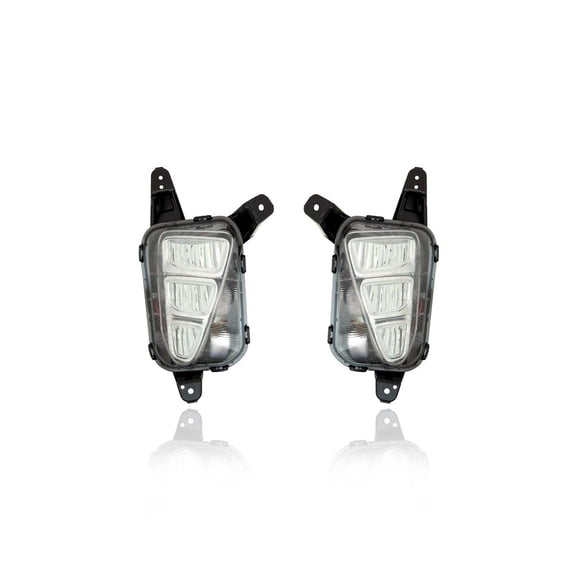 Fog Light Assembly - Compatible/Replacement for '16-18 Kia Optima - LED - Pair, Left Driver + Right Passenger Set - 92202D5000, 92201D5000 - CAPA