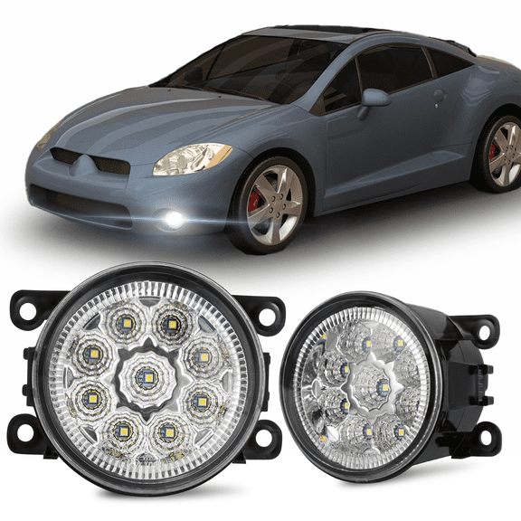 Fog Light Assembly for Mitsubishi Eclipse 2007-2008 Left & Righ Side Front Lower Fog Lamp