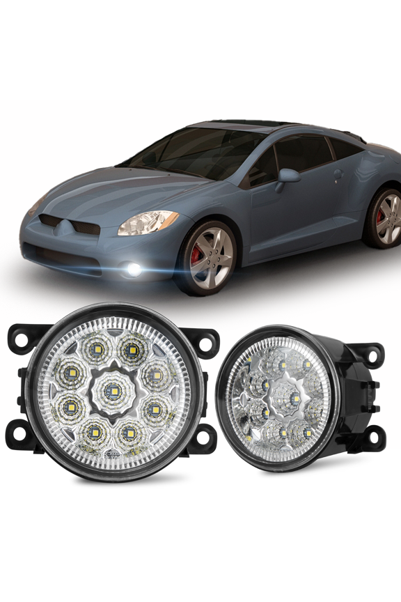 Fog Light Assembly for Mitsubishi Eclipse 2007-2008 Left & Righ Side Front Lower Fog Lamp