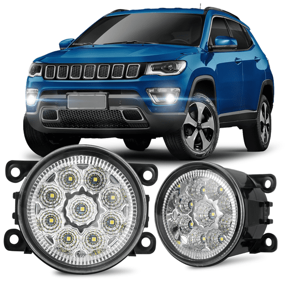 Fog Light - Compatible with 2017 - 2020 Jeep Compass 2018 2019