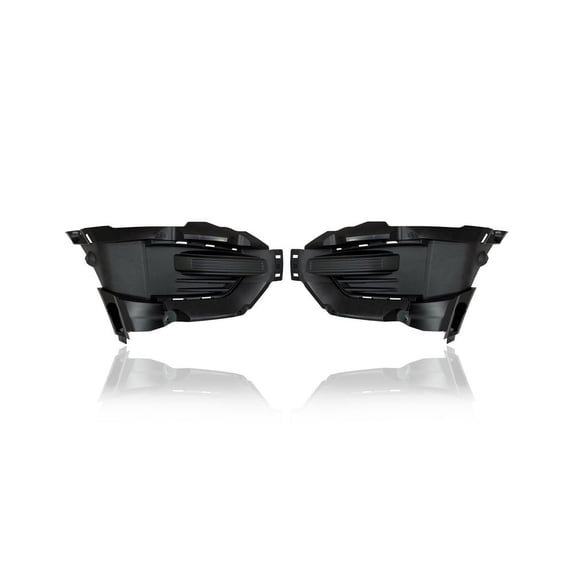 Fog Light Cover - Compatible/Replacement for '20-22 Ford Explorer - Side Opening Without Fog Lamp Front Bumper Insert, Primed - Pair, Left Driver + Right Passenger Set - LB5Z15A246AA, LB5Z15A245AA
