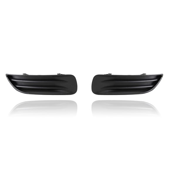 Fog Light Cover - Cooling Direct Fit/For 03-04 Toyota Corolla - Both Pair Left Driver Right Passenger, On Bumper Cover, Black - 5212702070, 5212802060
