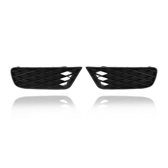 Fog Light Cover - Cooling Direct Fit/For 09-11 Honda Civic-Sedan/Hybrid - Front Bumper Outer Grille, Both Pair, Left Driver Right Passenger Hand, Matte-Black - 71106SNAA50, 71108SNAA50