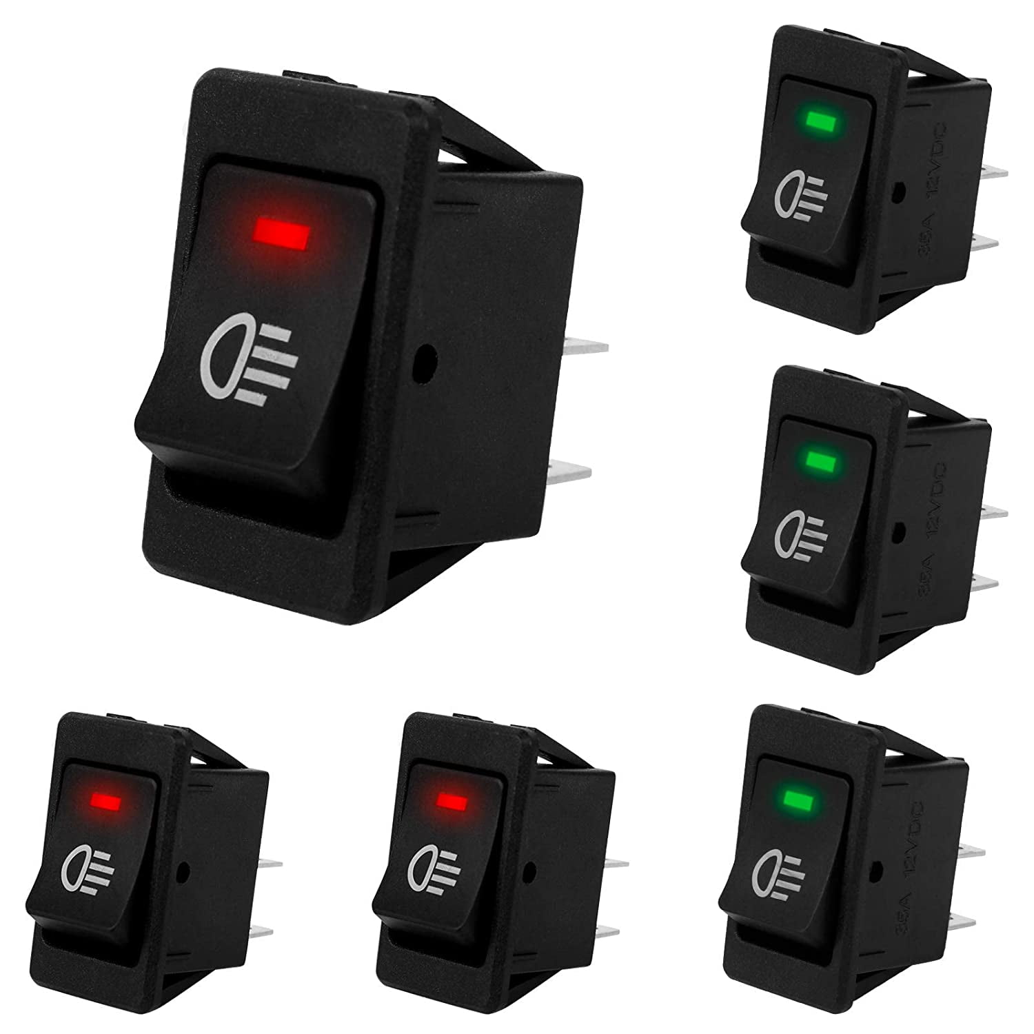 Fog Light Toggle Switch Red LED Automotive Fog Light Switch