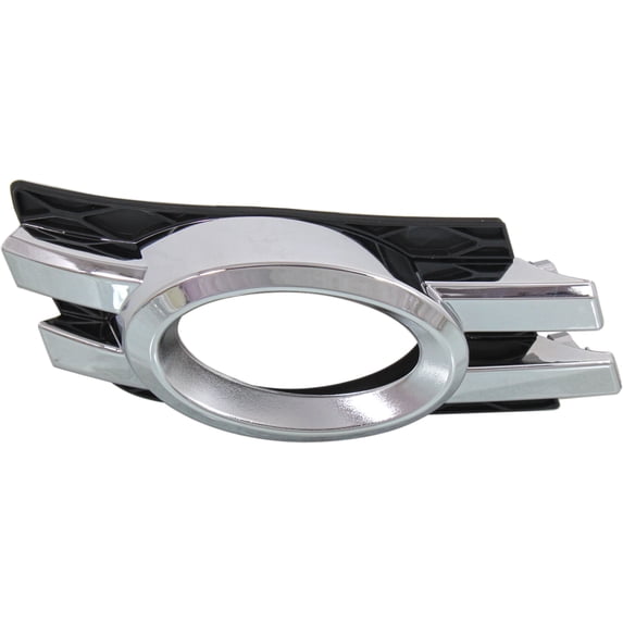 Fog Light Trim Compatible with 2007-2009 Mercedes Benz GL320 GL450 Front, Right Passenger Black and Chrome