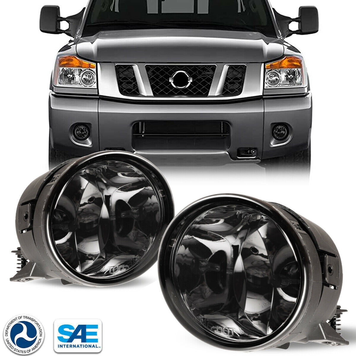 Fog Lights Compatible with 2004-2015 Nissan Titan/ 2005-2007 Armada ...