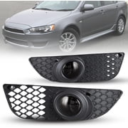 Fog Lights For 09-15 Mitsubishi Lancer Smoke Lens Bumper Lamps w/Wiring Switch