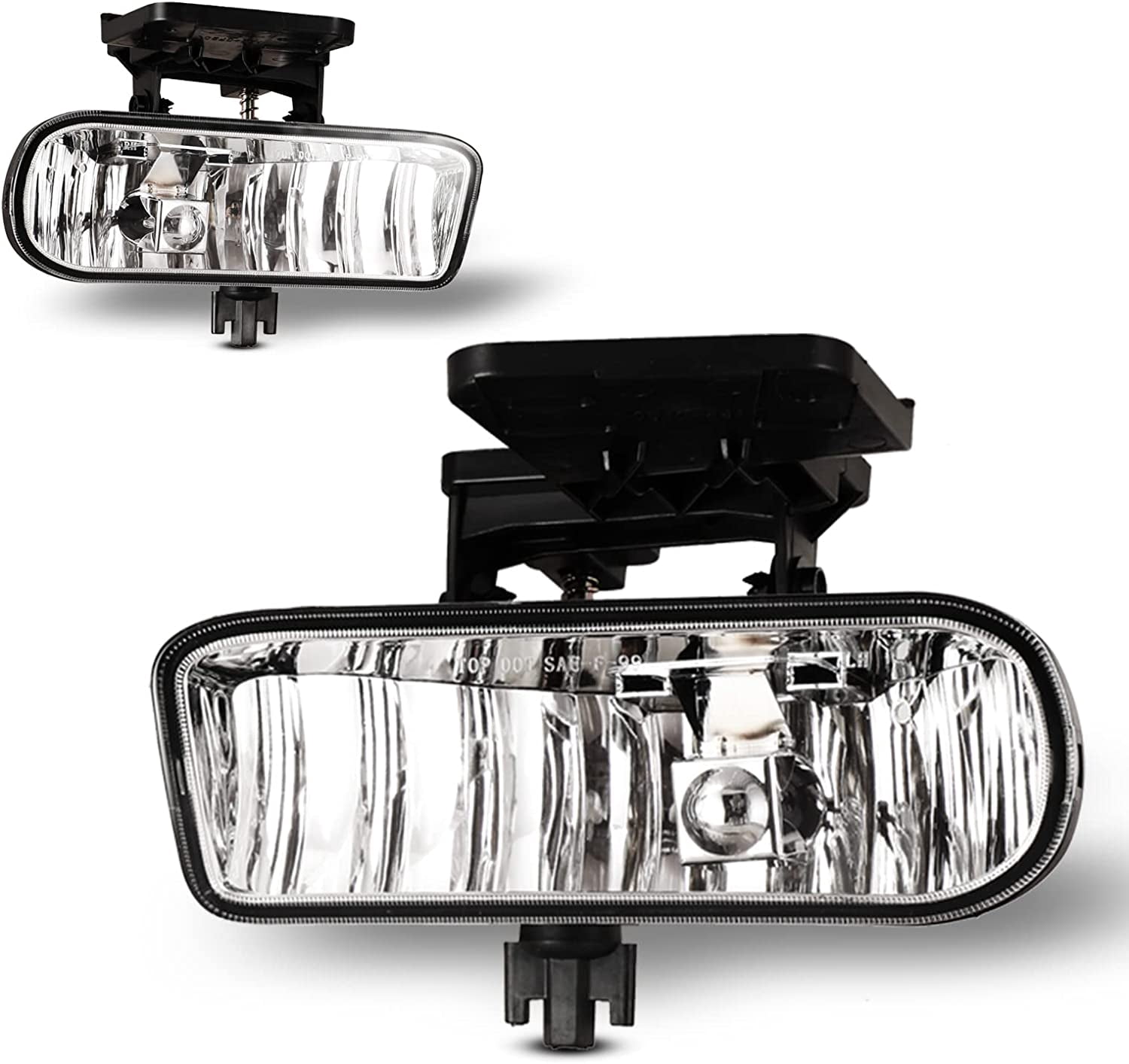 Set Of 2 Clear Lens Fog Light For 1999-2002 GMC Sierra 1500 Left And Right